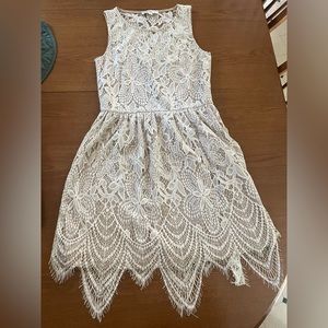 Love, Fire women’s small white dress